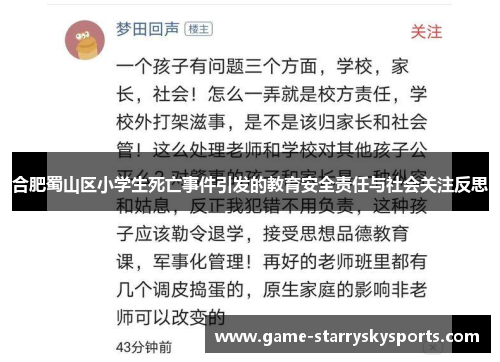 合肥蜀山区小学生死亡事件引发的教育安全责任与社会关注反思