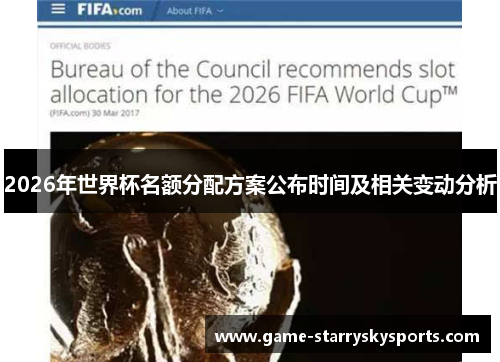 2026年世界杯名额分配方案公布时间及相关变动分析